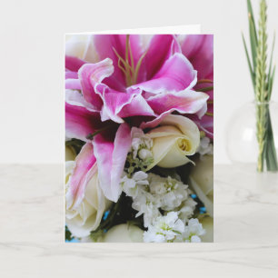 Grußkarte mit floraler Vorderseite, Liebesgedicht Karte