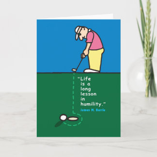 Grußkarte mit Golfer-Abbildung Karte