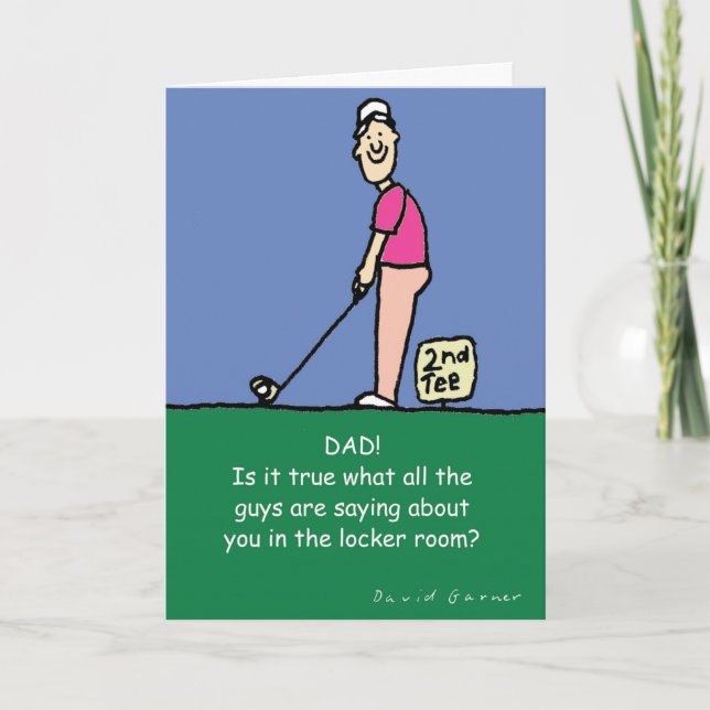 Grußkarte mit Golfer-Abbildung Karte (Vorderseite)