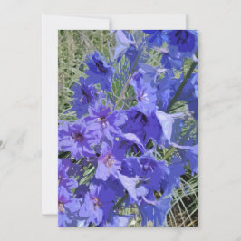 Grußkarte mit larkspur Blume Design "Hi!" Dankeskarte