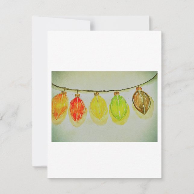 Grußkarte mit Licht. Feiertagskarte (Vorderseite)