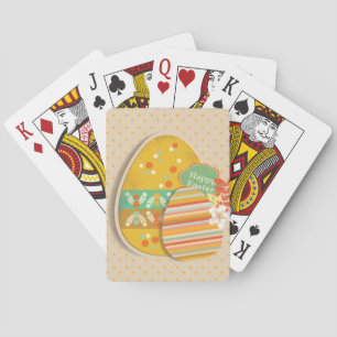 Grußkarte mit Ostereisymbol Spielkarten