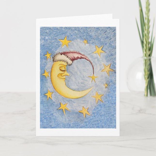 Grußkarte "Moon and Stars" Karte (Vorderseite)