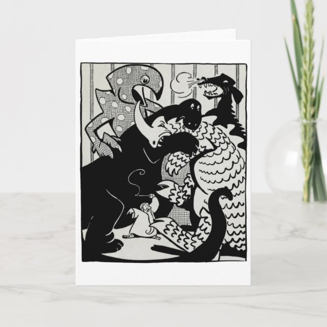 Grußkarte "Noah and the Dinosaurs" Karte (Vorderseite)