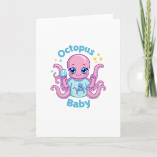 Grußkarte Octopus Baby Karte
