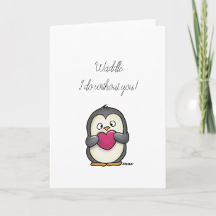 Grußkarte ohne Pinguin Karte