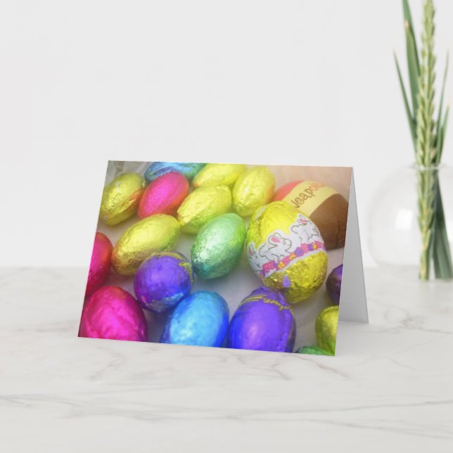Grußkarte "Osterglücklichkeit" Feiertagskarte (Vorderseite)