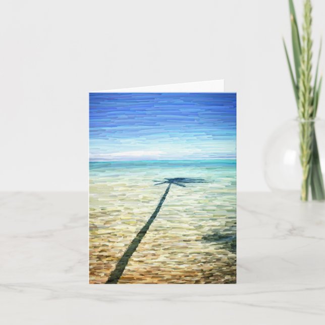 Grußkarte "Palm Shadow" Karte (Vorderseite)