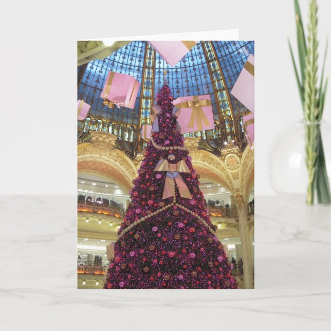 Grußkarte "Paris Weihnachten" Feiertagskarte (Vorderseite)