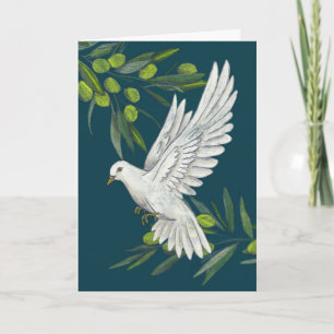 Grußkarte "Peace Dove and Olive Branches" Karte