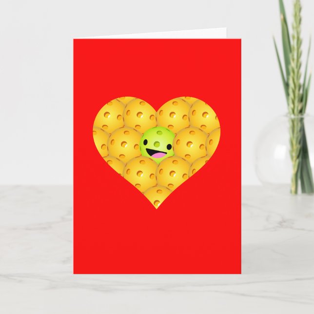 Grußkarte - Pickleball Happy Heart Liebe Karte (Vorderseite)