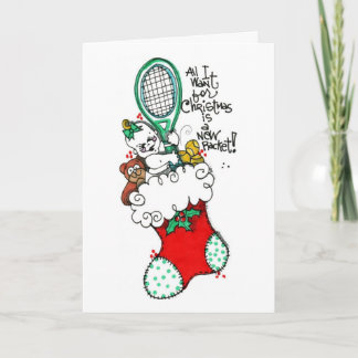 Grußkarte - Racket für Weihnachten