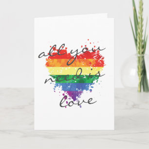 Grußkarte Regenbogenherz - Alles was du brauchst i Karte