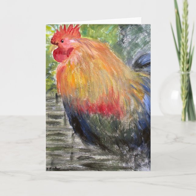 Grußkarte - Rooster/Hühnerart Karte (Vorderseite)