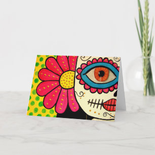 Grußkarte "Rosa Mexicano"-Tag der Toten Karte