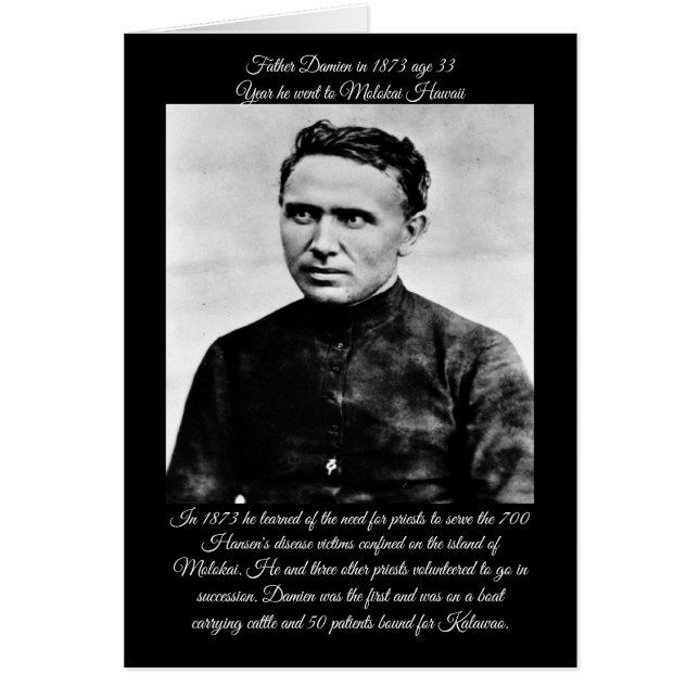 Grußkarte Saint Damien von Molokai (Vorne)