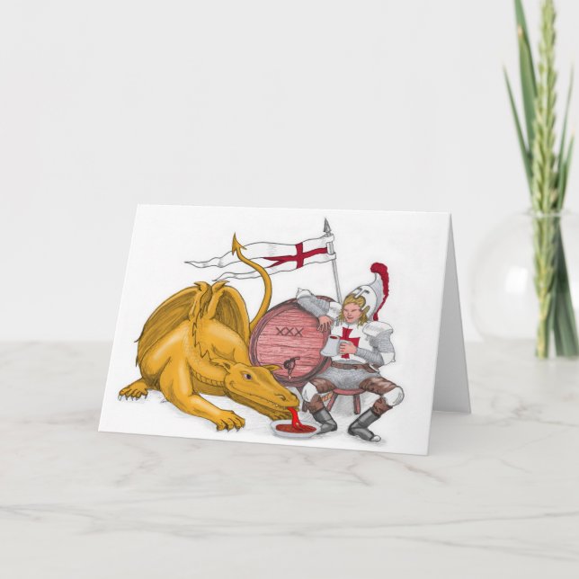 Grußkarte - Saint George und Dragon Dankeskarte (Vorderseite)