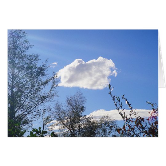 Grusskarte Schönwetterwolken, blanko Karte