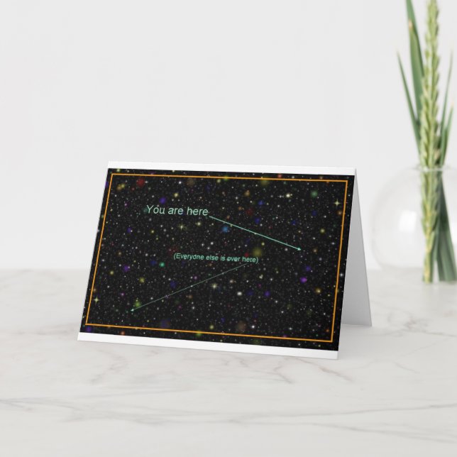 Grußkarte "Sie sind hier" Karte (Vorderseite)