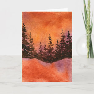 Grußkarte "Sienna Sky Pines" Landstraßen Karte
