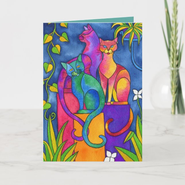 Grußkarte - Sitzen stolz Karte (Vorderseite)