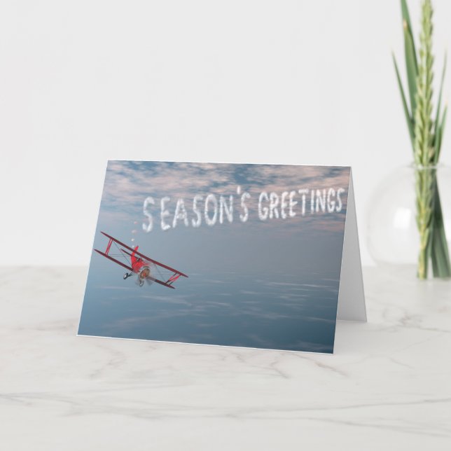 Grußkarte Skywriting Jahreszeit Feiertagskarte (Vorderseite)