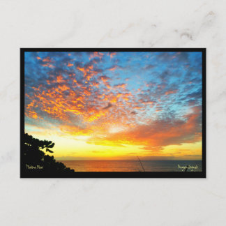 Grußkarte, Sonnenuntergang, Makua-Kabine, Makena,  Karte
