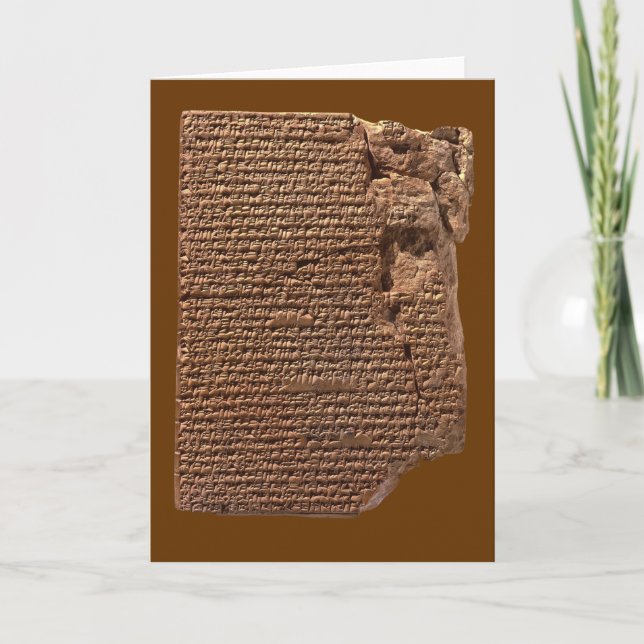 Grußkarte "Sumerianisches Keilschrift" Karte (Vorderseite)