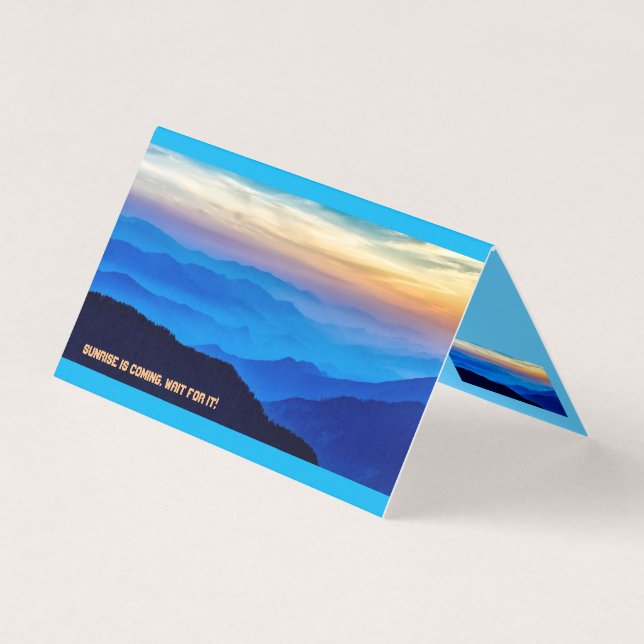 Grußkarte Sunrise kommt (Vorderseite)