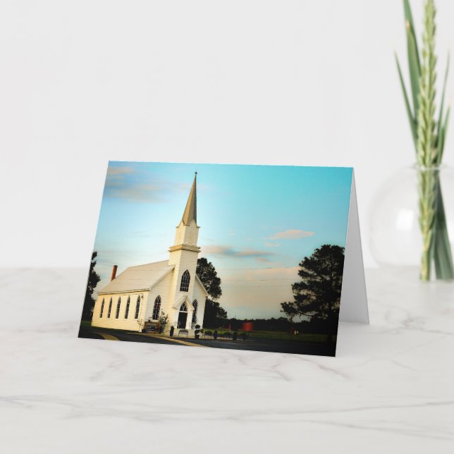 Grußkarte - Texas Country Church Karte (Vorderseite)
