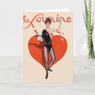Grußkarte Vintag Le Sourire Fencer Karte