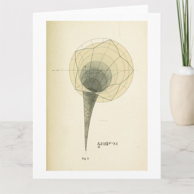 Grußkarte Vintag Mathematik Illustration Karte (Vorderseite)