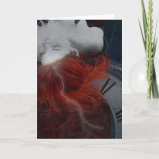 Grußkarte: Vintag rot Karte