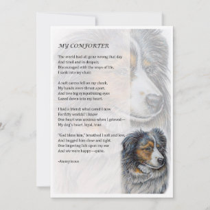 Grußkarte von Collie Dog Comforter Poetry Karte