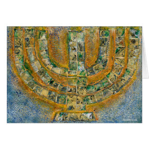 Grußkarte von Helle Menorah (Leere Innenseite)