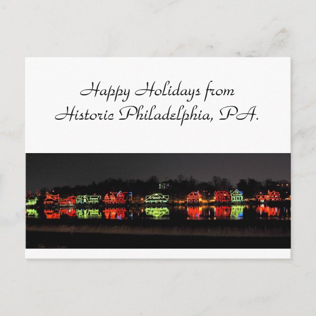 Grußkarte von Philadelphia Feiertagspostkarte (Vorderseite)