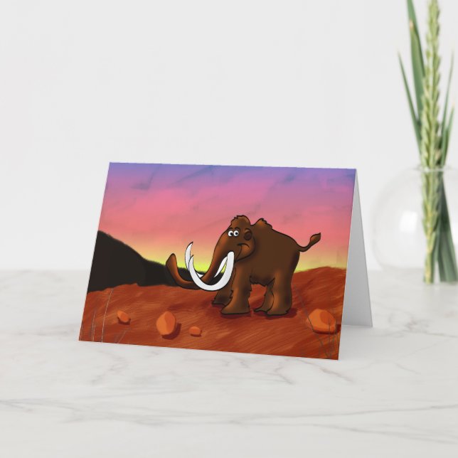 Grußkarte von Wooly Mammoth Karte (Vorderseite)