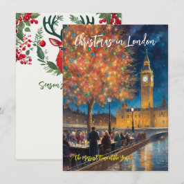 Grußkarte "Weihnachten in London" Mitteilungskarte