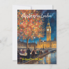 Grußkarte "Weihnachten in London" Mitteilungskarte