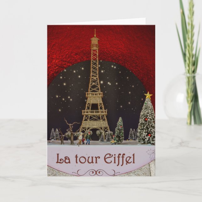 Grußkarte Weihnachten in Paris (Vorderseite)