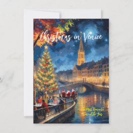 Grußkarte "Weihnachten in Venedig" Mitteilungskarte