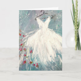 Grußkarte - weißes Kleid der Ballerina Karte