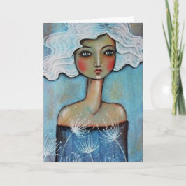 Grußkarte - Whimsical Girl Posing Karte