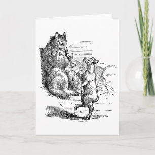 Grußkarte "Wolf and Goat Duet" Karte