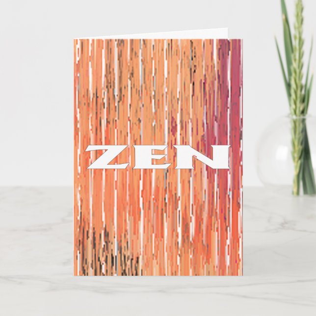 Grußkarte Zen-weiße Schilf Karte (Vorderseite)