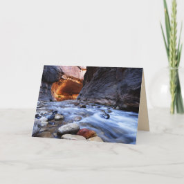 Grußkarte Zion Canyon auf der linken Seite Karte