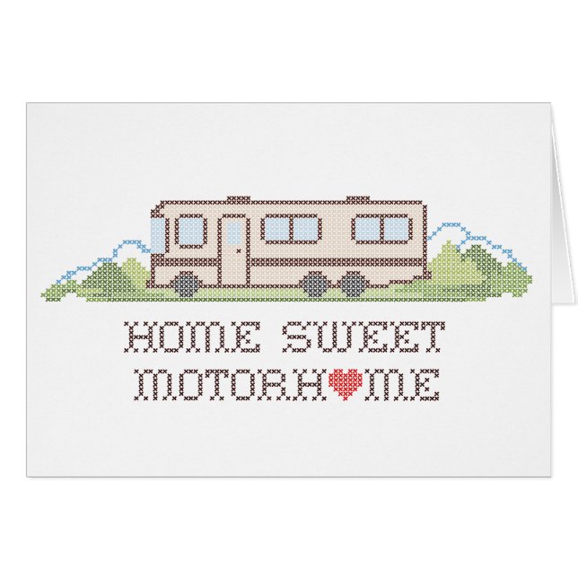 Grußkarte - Zuhause Sweet Motor Zuhause (Vorderseite (Horizontal))