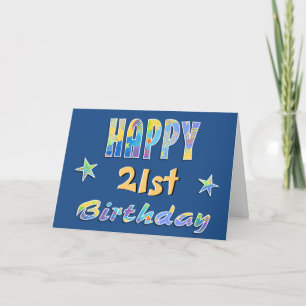 Grußkarte zum 21. Geburtstag Karte