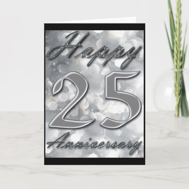 Grußkarte zum 25. Jubiläum Karte (Vorderseite)