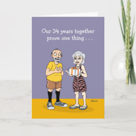 Grußkarte zum 34. Jubiläum Karte